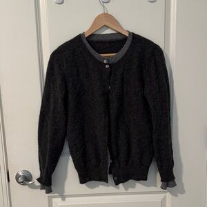 Men's Black and Gray Sweater